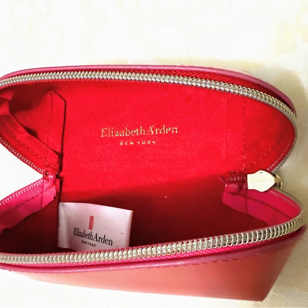 Elizabeth Arden Mini Red Cosmetic Bag Makeup Pouch NWOT